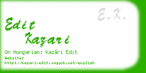 edit kazari business card